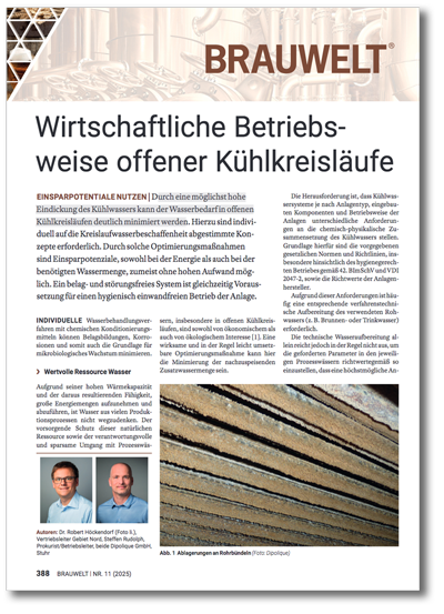 Wirtschaftliche Betriebsweise offener Kühlkreisläufe